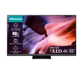 Hisense TV Mini-LED ULED 4K Ultra HD 55” 55U8KQ, Smart TV VIDAA U7, QLED Display 144Hz, Wifi, Retroilluminazione Mini-LED, Local Dimming, HDR Dolby Vision IQ, Quantum Dot Colour, 144Hz Game Mode PRO, 