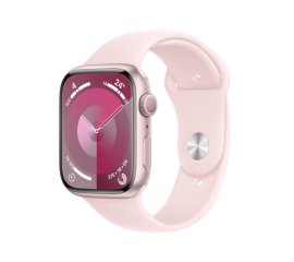 Apple Watch Series 9 GPS Cassa 45mm in Alluminio Rosa con Cinturino Sport Rosa Confetto - M/L