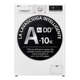 LG D4R7011TSWG Lavasciuga 11/6kg AI DD, Classe D, 1400 giri, TurboWash 360, Vapore, Wi-Fi e' ora in vendita su Radionovelli.it!