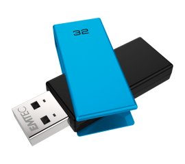 Emtec C350 Brick 2.0 unità flash USB 32 GB USB tipo A Nero, Blu