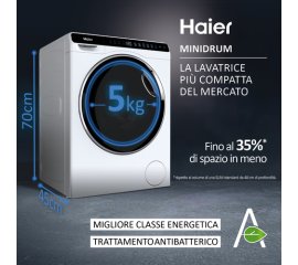 Haier MiniDrum, Lavatrice, 5kg, Classe A, Bianco, HW50-BP12307-S