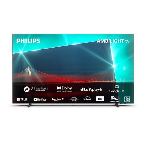 Philips Ambilight TV OLED 718 55“ 4K UHD Dolby Vision e Dolby Atmos Google TV e' tornato disponibile su Radionovelli.it!