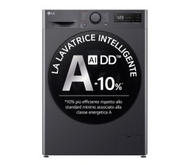 LG F4R5011TSMB Lavatrice 11kg AI DD, Classe A-10%, 1400 giri, TurboWash, Vapore