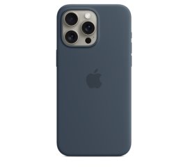 Apple Custodia MagSafe in silicone per iPhone 15 Pro Max - Blu Tempesta