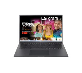 LG Gram 16ZB90R Notebook 16" - Windows 11 Home, Intel i7 Evo, 16GB RAM, 512GB SSD, solo 1.19kg di peso, Obsidian Black