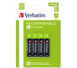 Verbatim 49514 batteria per uso domestico Batteria ricaricabile Mini Stilo AAA Nichel-Metallo Idruro (NiMH)