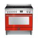 Lofra PRG96WFMT/5I Cucina Elettrico Piano cottura a induzione Rosso, Acciaio inossidabile A 2