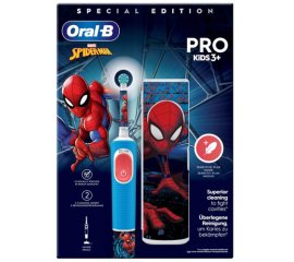 Oral-B Vitality Pro Kids Spiderman Bambino Spazzolino rotante-oscillante Blu, Rosso