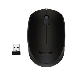 Logitech M171 Mouse Wireless, 2.4 GHz con Mini Ricevitore USB, Rilevamento Ottico, Durata ‎Batteria Fino a 12 Mesi, Mouse Ambidestro per PC/Mac/Laptop, Nero