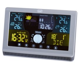 Trevi Stazione meteo con grande display a colori LCD, comandi touch, radiocontrollato 12/24, barometro hPa e termometro °C/°F