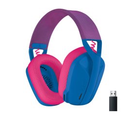 Logitech G G435 LIGHTSPEED Cuffie Gaming Wireless Bluetooth - Cuffie Over Ear Leggere, Microfoni Integrati, Batteria da 18 Ore, Compatibile con Dolby Atmos, PC, PS4, PS5, Smartphone. Blu