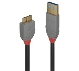 Lindy 36768 cavo USB 3 m USB 3.2 Gen 1 (3.1 Gen 1) USB A Micro-USB B Nero