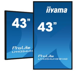 iiyama LH4375UHS-B1AG visualizzatore di messaggi 108 cm (42.5") LCD Wi-Fi 500 cd/m² 4K Ultra HD Processore integrato Android 8.0 18/7