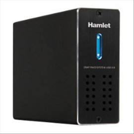 HAMLET 2BAY RAID SYSTEM 2 BOX VUOTO PER HDD SATA 2.5" E 3.5" USB 3.0 BLACK venduto su Radionovelishop.it!