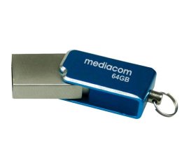 MEDIACOM TEENY CHIAVETTA USB 2.0 64GB COLORE BLU/SILVER