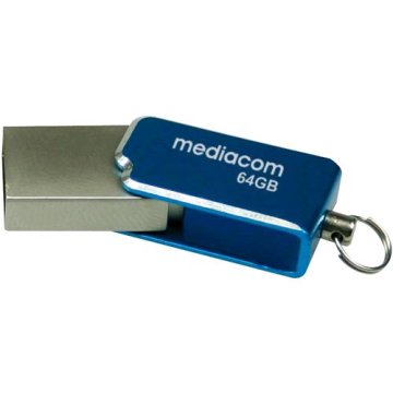MEDIACOM TEENY CHIAVETTA USB 2.0 64GB COLORE BLU/ARGENTO