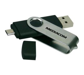 MEDIACOM M-UD32OTG CHIAVETTA USB 2.0/MICRO USB 32GB COLORE NERO/SILVER